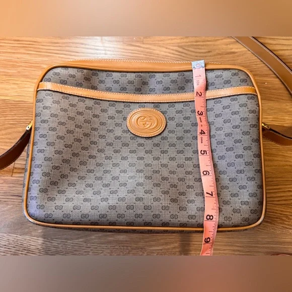 80s Vintage Gucci African Mignon Brown Micro GG Crossbody Bag - Picture 7 of 16